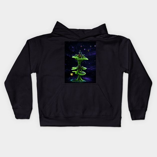 Jupiter Fly Trap Kids Hoodie by Pebbles Joy Designs